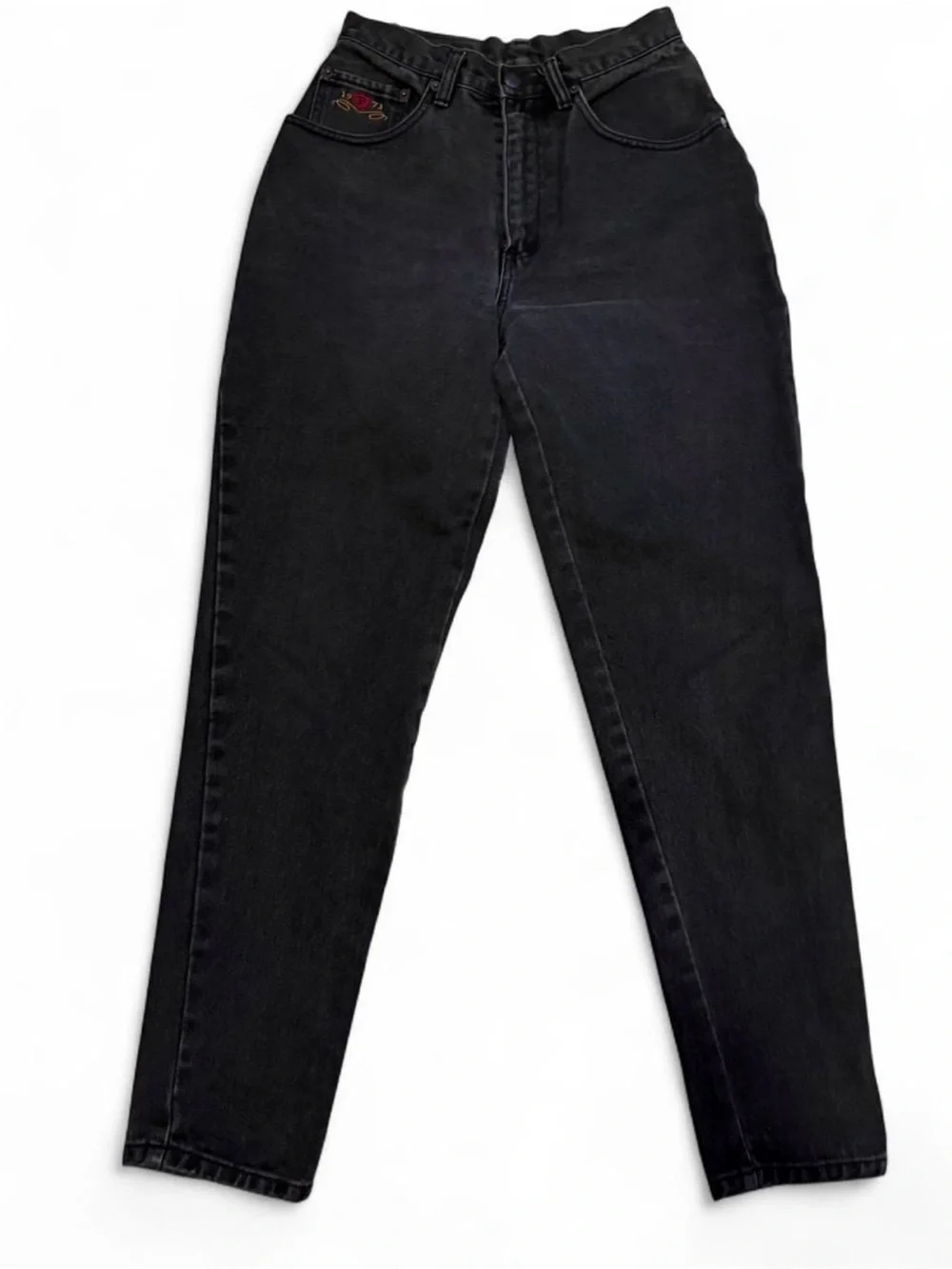 VTG Pepe Jeans London Daphne Black Mom Jeans High Waist Tapered 27x30
